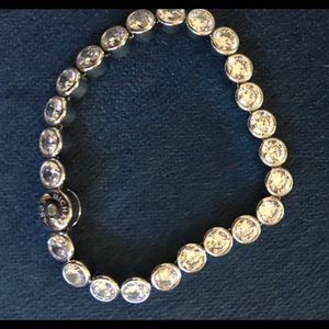 Auth-Michael-Kors-Crystal-Bezel-Tennis-Bracelet